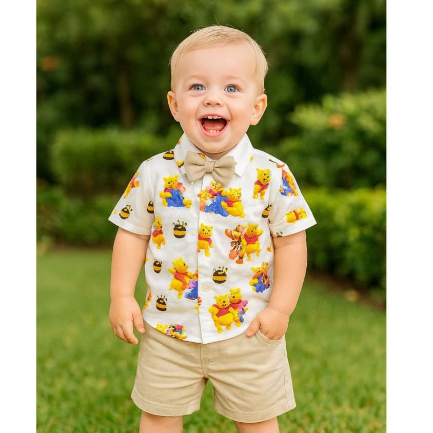 CONJUNTO  URSINHO POOH MENINO CRIANÇA INFANTIL