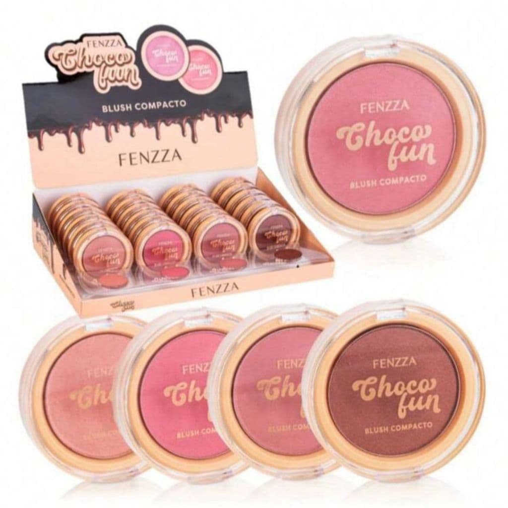Blush Compacto Choco Fun Fenzza Make Up - Escolha a sua Cor