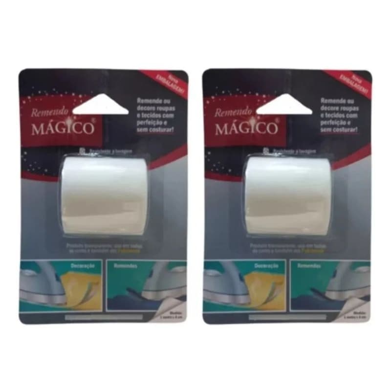 Remendo Mágico Termo Colante 1 metro x 4 cm 1 Rolo Acessório de Costura para Reparos e Decoração