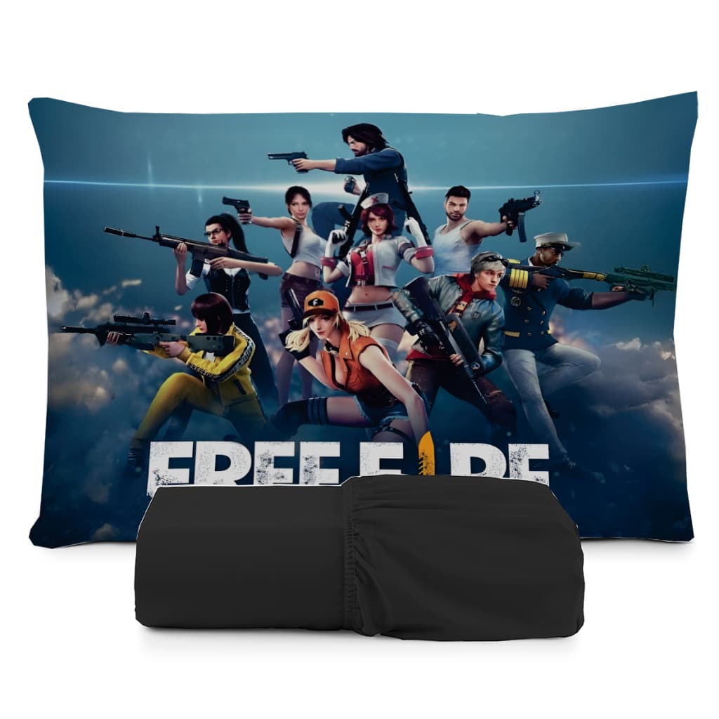 JOGO DE LENÇOL SOLTEIRO INFANTIL FREEFIRE GAME MENINO