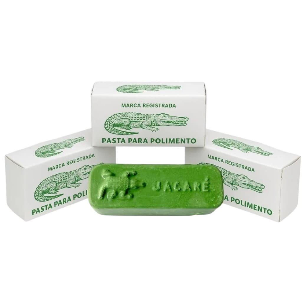Pasta Verde Polimento E Afiação 145g Original Jacaré Ourives Massa de polir e tirar riscos de metais