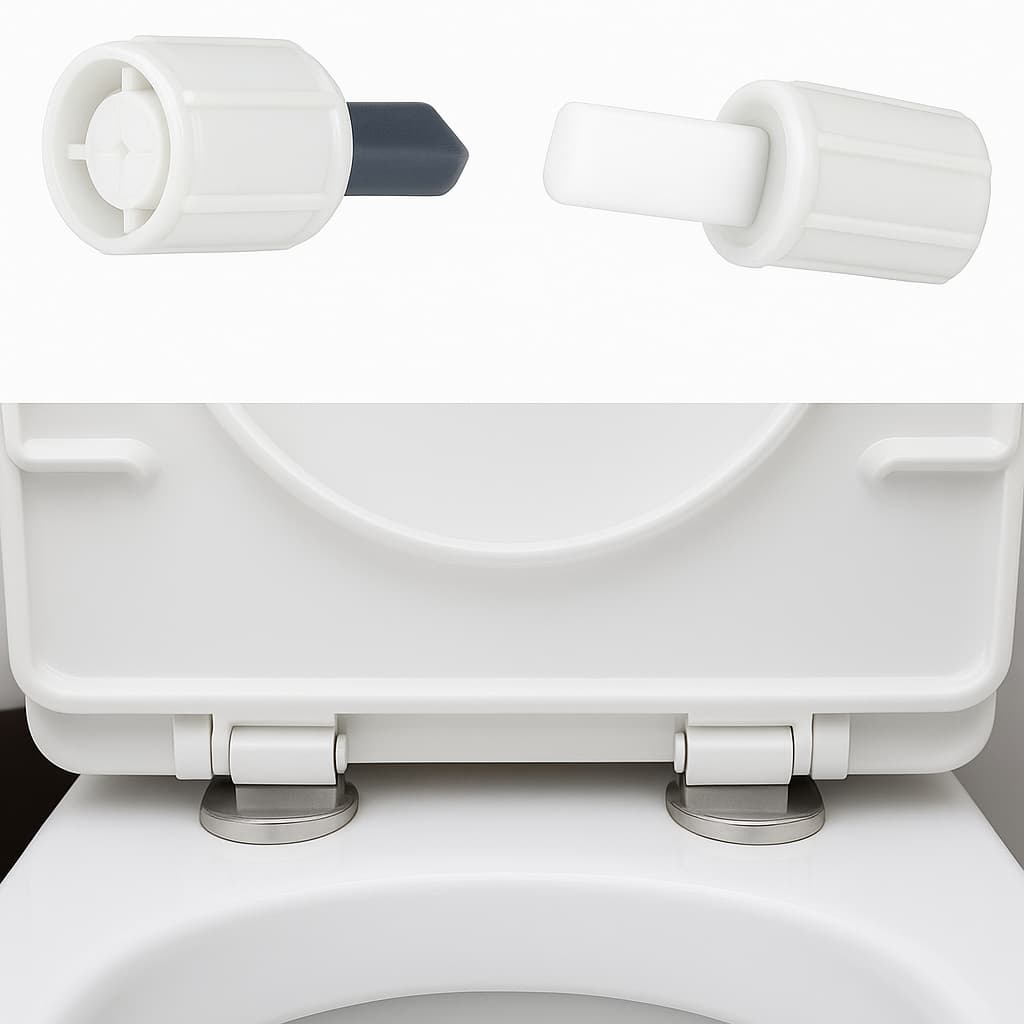 Amortecedor Hidráulico Para Tampa Vaso Sanitário Soft Close Universal Duplo 2 Peças