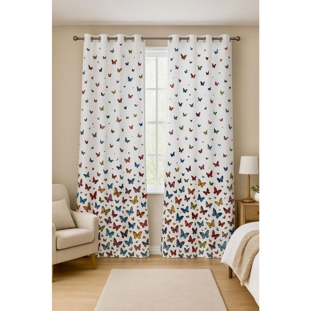 Cortina Piquet Tecido 2,40 x 2,50 Sala Quarto Cortina Estampada