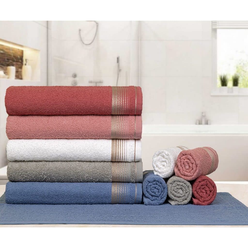 Kit Com 5 Toalhas de Rosto Gigante Alta Absorção - Sublime 45x70cm - Central Toalhas PROMOÇÃO