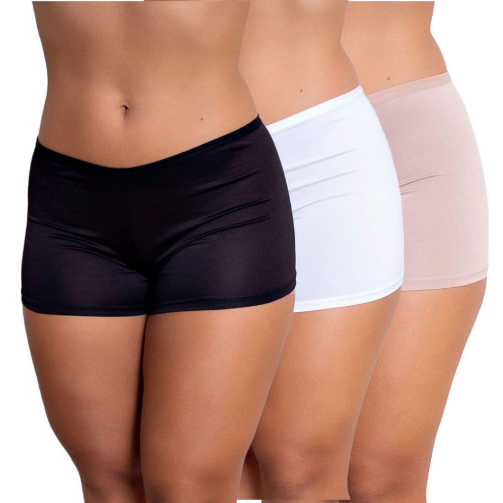 Shorts Segunda Pele Anágua Cós Alta Qualidade Segunda Pele Bermuda Anágua Liso Feminina balé vestido Plus size