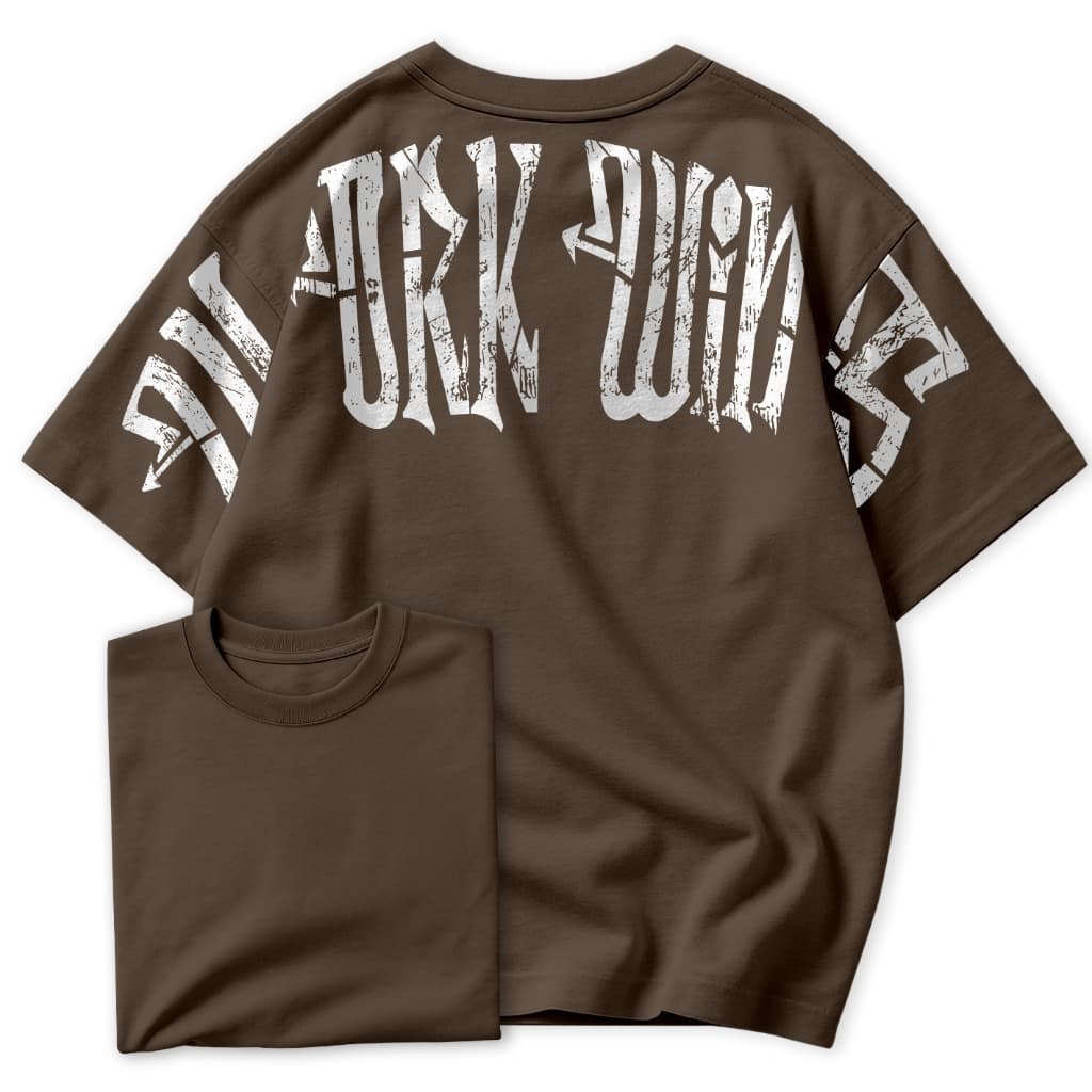 Camiseta Oversized Work Wins Masculina Academia Streetwear – Estampa Costas Motivacional