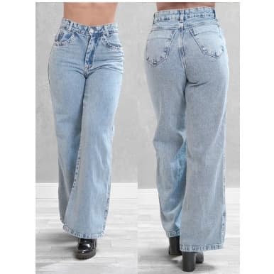 Calça Wide Leg Jeans Feminina Cintura Alta Moderna Pronta Entrega Premium PROMOÇÃO RELÂMPAGO