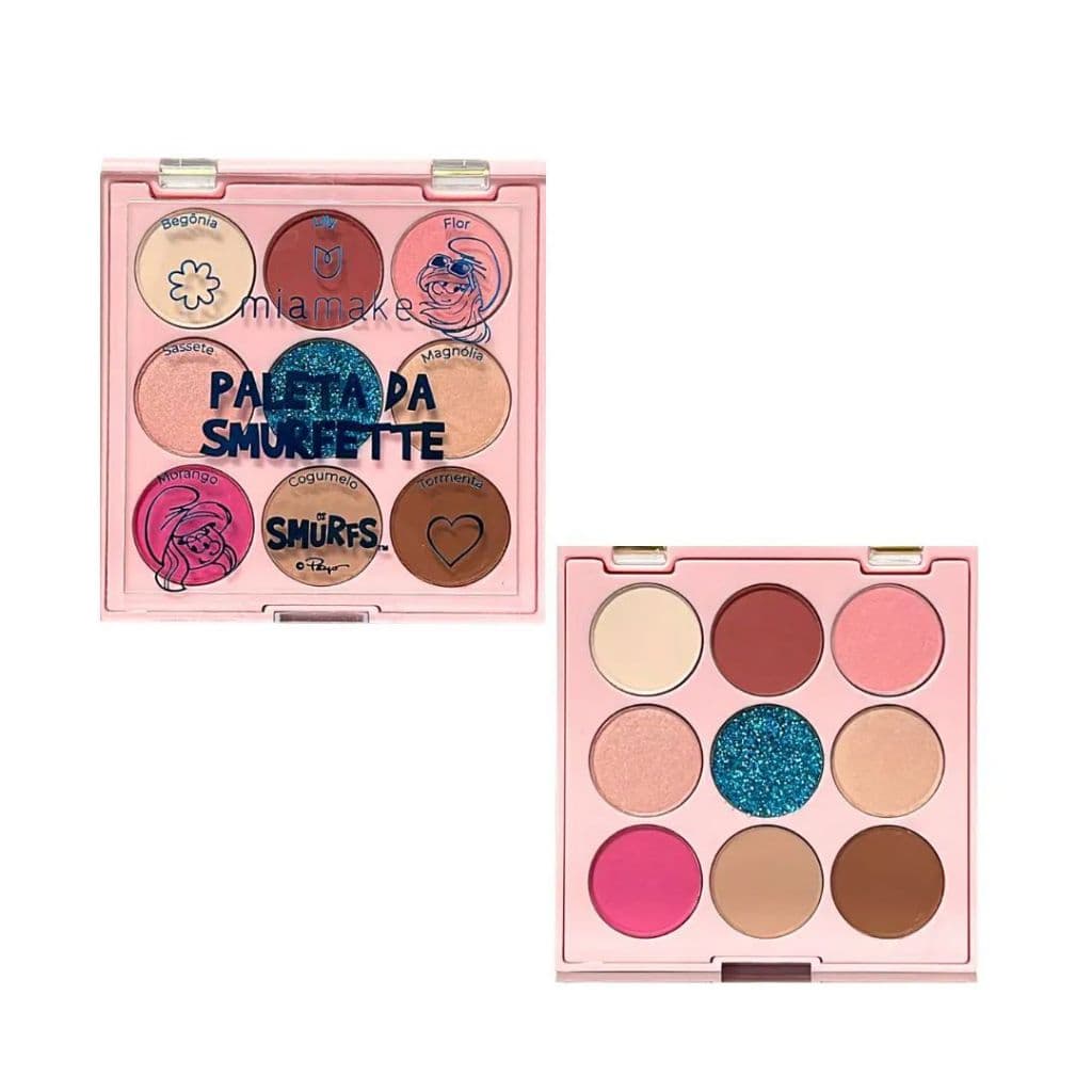 Paleta de Sombras da Smurfette Mia Make 9 Cores