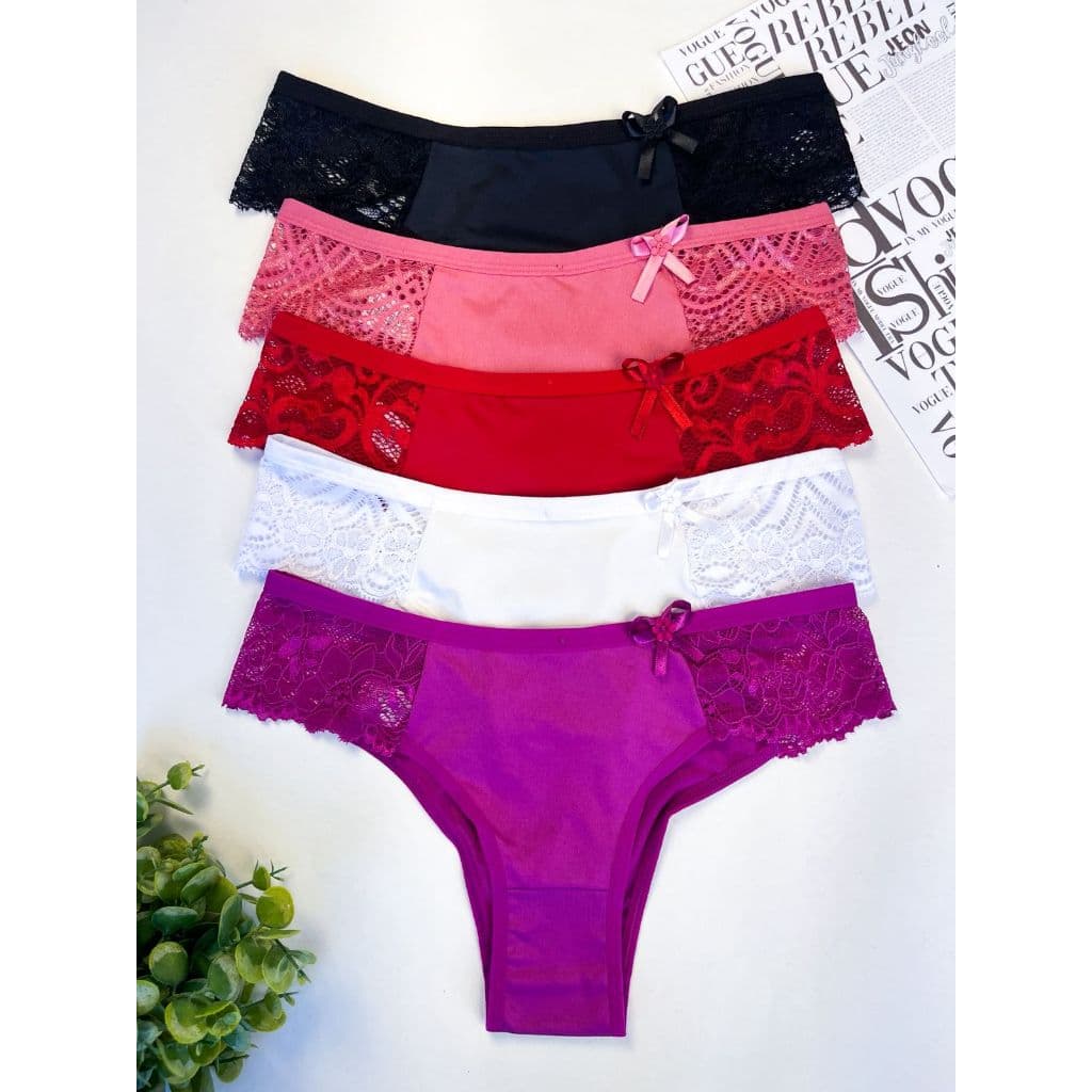kit 10 calcinhas tanga com renda tangão feminina conforto calcinha C15