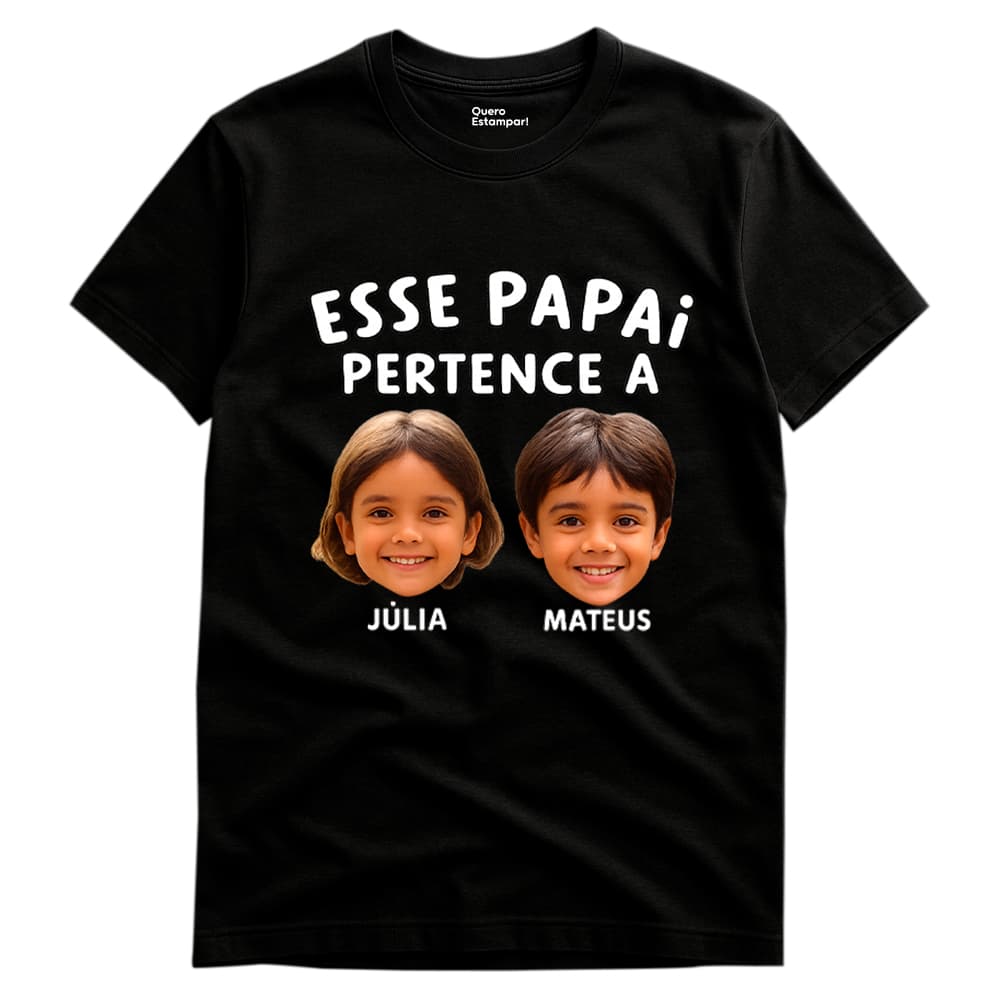 Camisa Dia dos Pais com Foto dos Filhos – Personalize com Nomes e Imagem Presente Criativo - Vovô