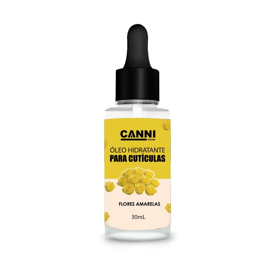 Óleo hidratante para cuticulas 30ml canni color - Flores Amarelas