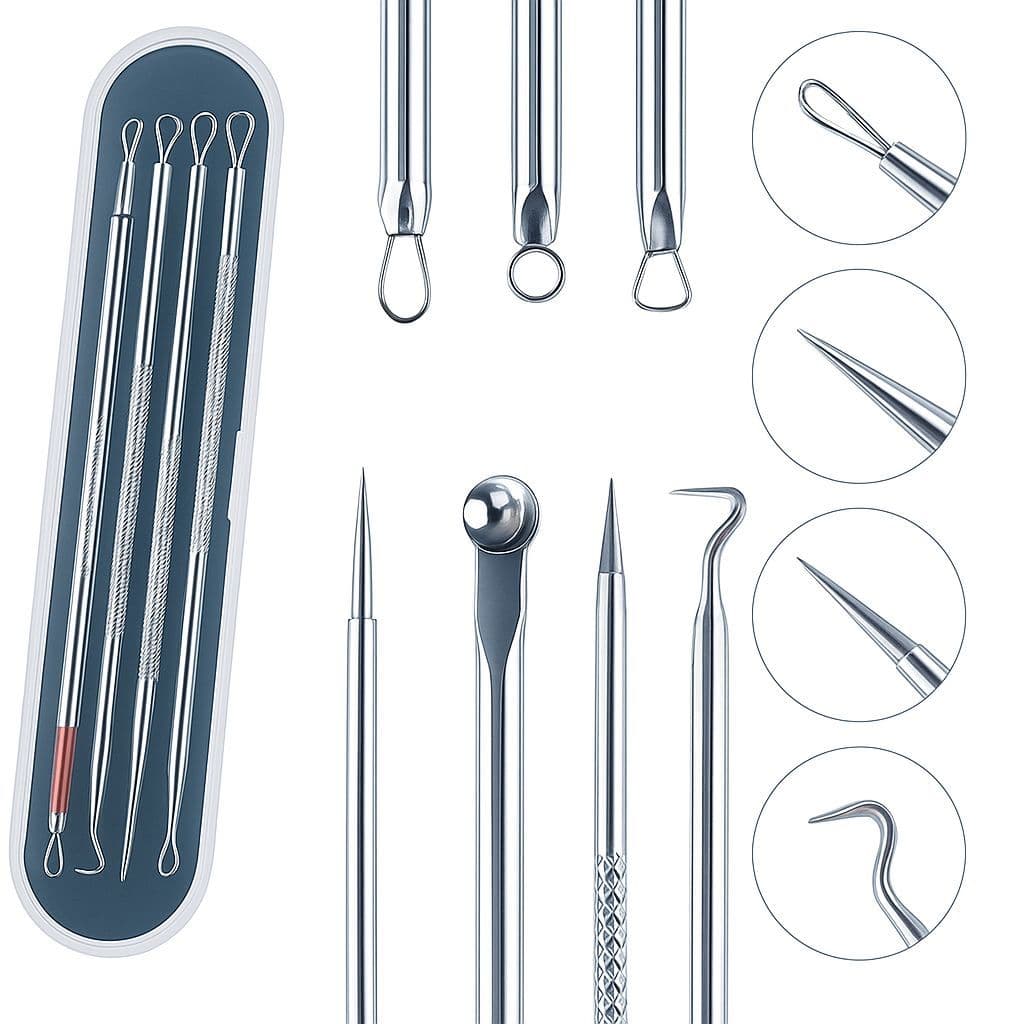Kit Removedor de Cravos e Espinhas - Auto Cuidado, Skincare, Utensilios, Beleza, Cuidados Faciais