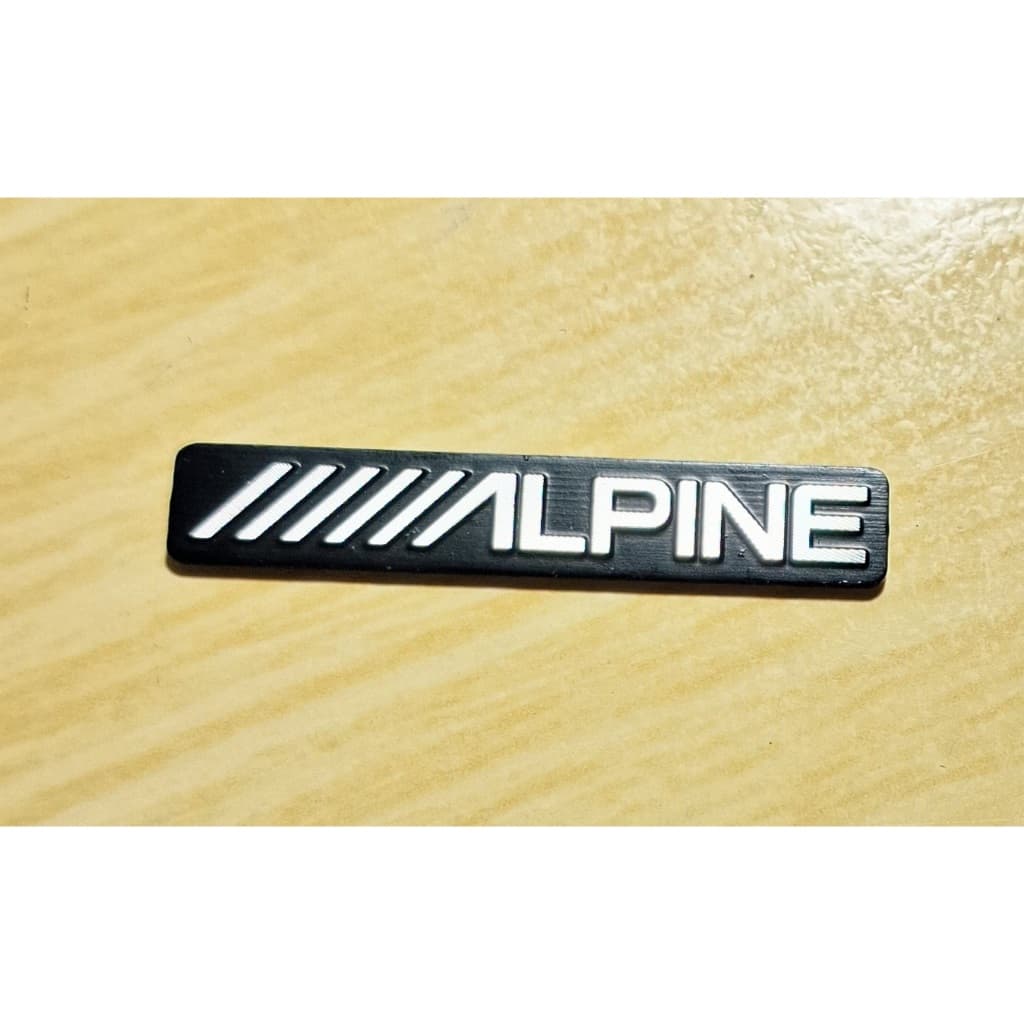 Emblema Alpine ////Alpine - adesivo speaker caixa de som falante automotivo