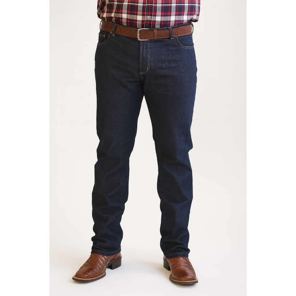 Calça plus size masculina jeans tradicional corte reto