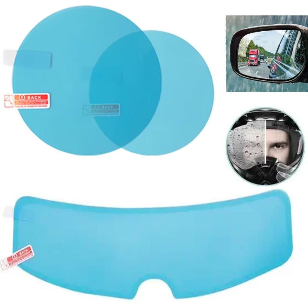 Peliculas Adesiva A Prova D'Agua Para Retrovisores Espelho De Carro Moto E Viseira De Capacete