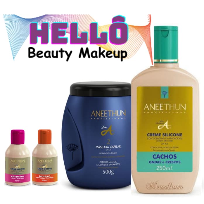 ANEETHUN KIT HIDRATAÇÃO MÁSCARA LINHA A 500gr + CREME SILICONE CACHOS 250ml