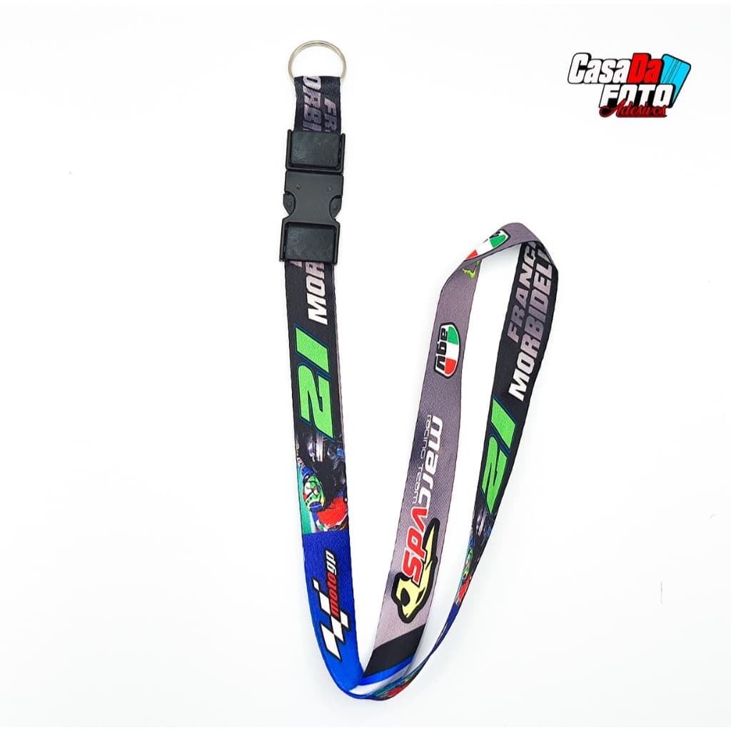 Chaveiro AGV MotoGP 21 com engate Rápido Moto Cordão Tirante Pescoço Crachá