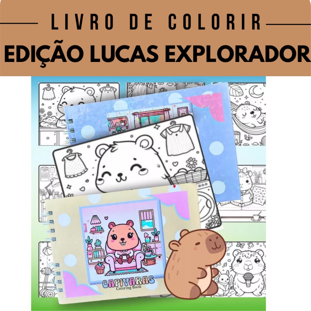 Livro Colorir Infantil  (Azul) Desenhos Variados