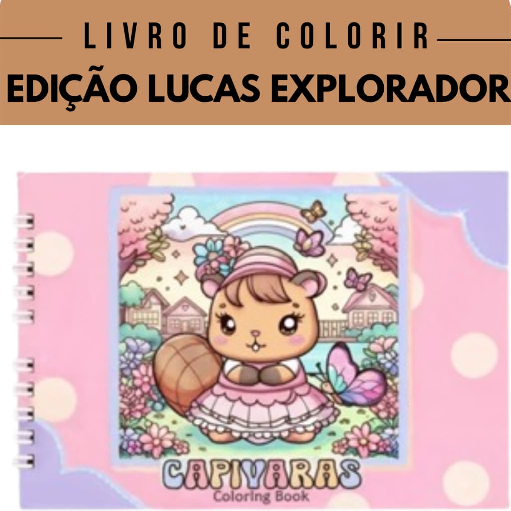 Livro Colorir Infantil Rosa) Desenhos Variados