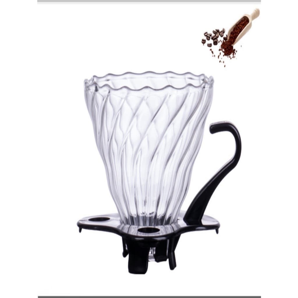 Suporte P/ Filtro De Café Tipo Hario V60-02 Vidro Coador De Café Em Vidro Tipo Hario V60 De 2 Á 4 Cups Tam 02