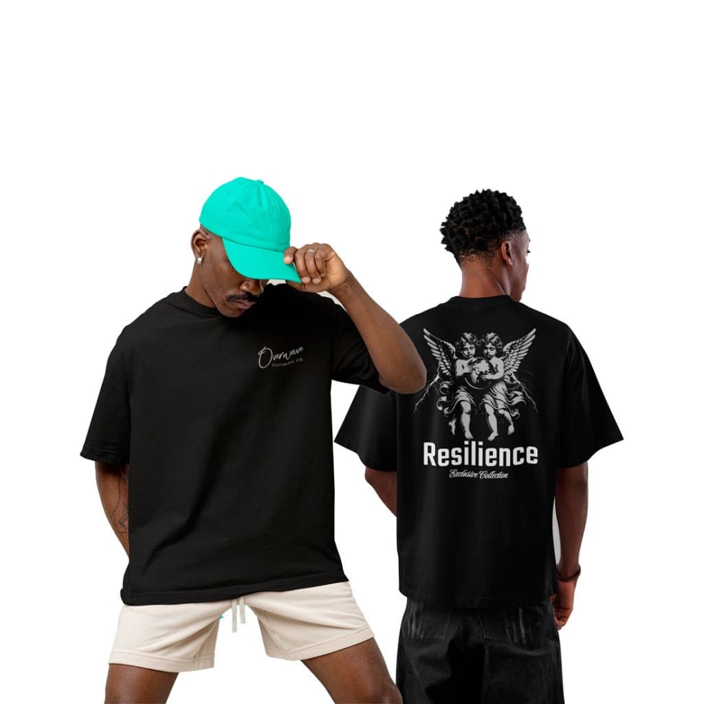 Camiseta Oversized grande Preta Masculina Estilosa Casual