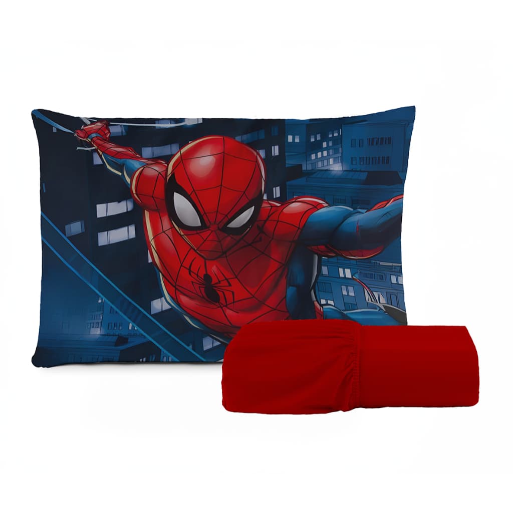 JOGO DE LENÇOL SOLTEIRO INFANTIL  2 PEÇAS  LENÇOL DE  ELASTICO  HOMEM ARANHA  MICROPERCAL EXTRA MACIO