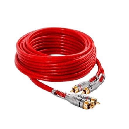 CABO RCA 1 METRO INJETADO ANTIRRUÍDO PREMIUM DUPLA BLINDAGEM 5MM