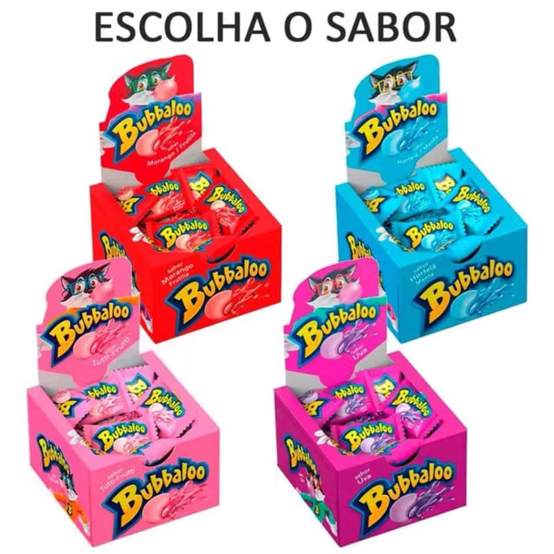 Chiclete Bubbaloo Caixa com 60 unidades - Adams