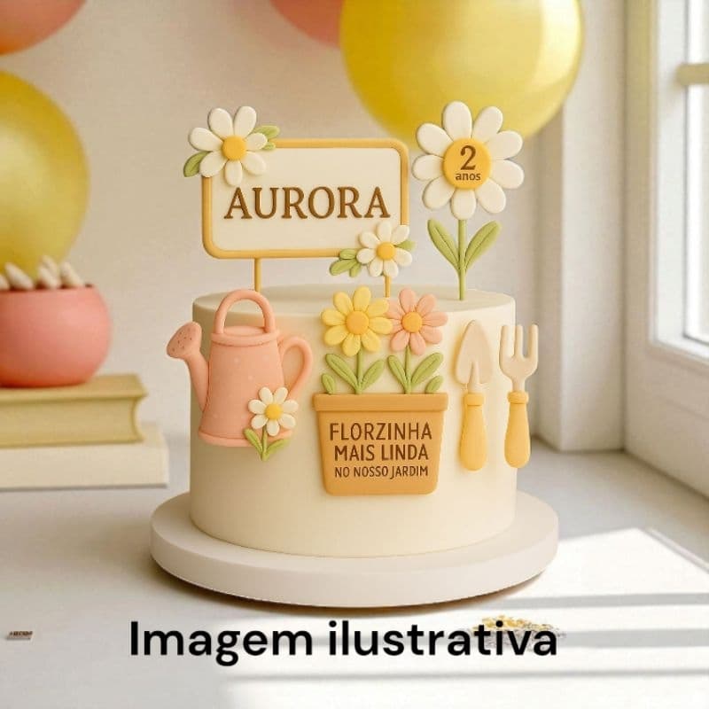 Topo Margarida/ topo personalizado jardim das margaridas