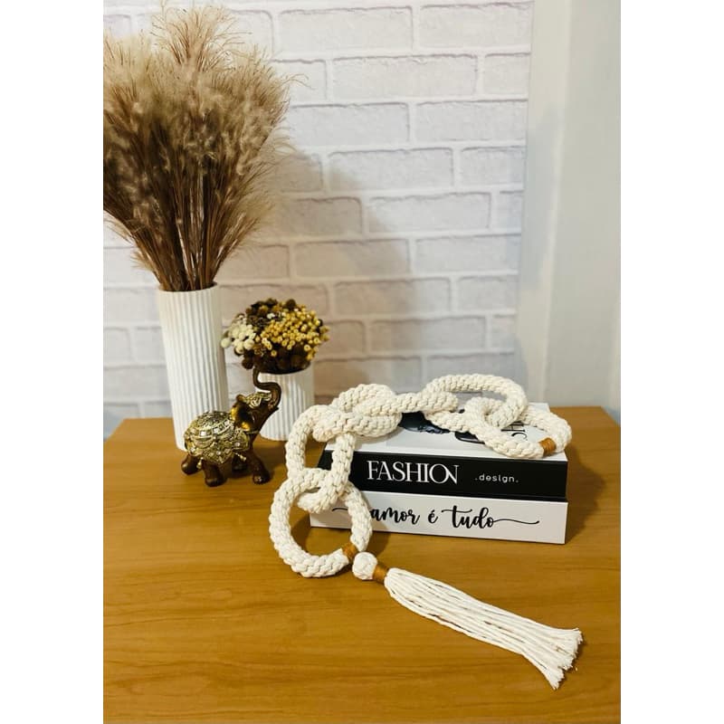 Colar de Mesa Corrente em Macramê - Decoração - Artesanato em Macramê