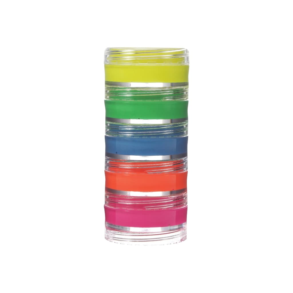 Kit tinta cremosa neon para pintura facial e corporal - festa - maquiagem artística