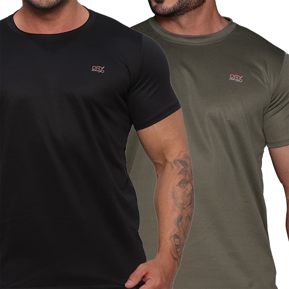 KIT 2 Camisetas Dry Fit ORIGINAL Masculina Para Treino e Academia
