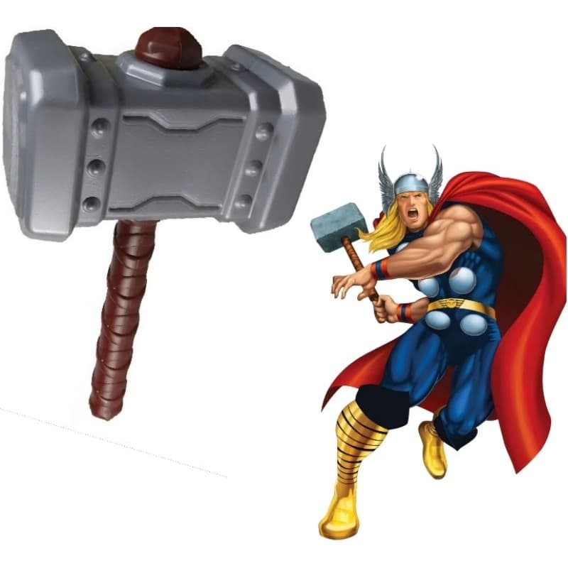 Martelo Marreta Plástico Acessório Fantasia Cosplay Herói  Thor