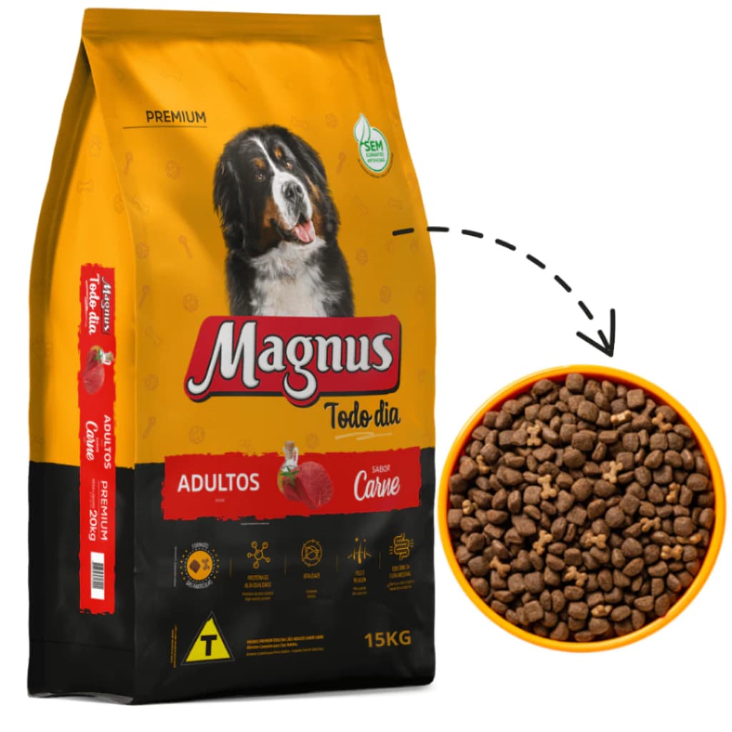 Magnus Premium Todo Dia Sabor Carne 15Kg