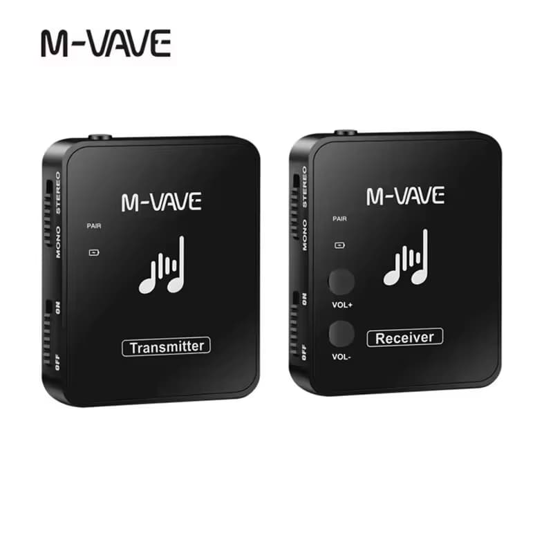 M-VAVE WP-10 Sistema de transmissão de monitor de auscultadores sem fios 2.4G Transmissor Recetor USB Recarregável