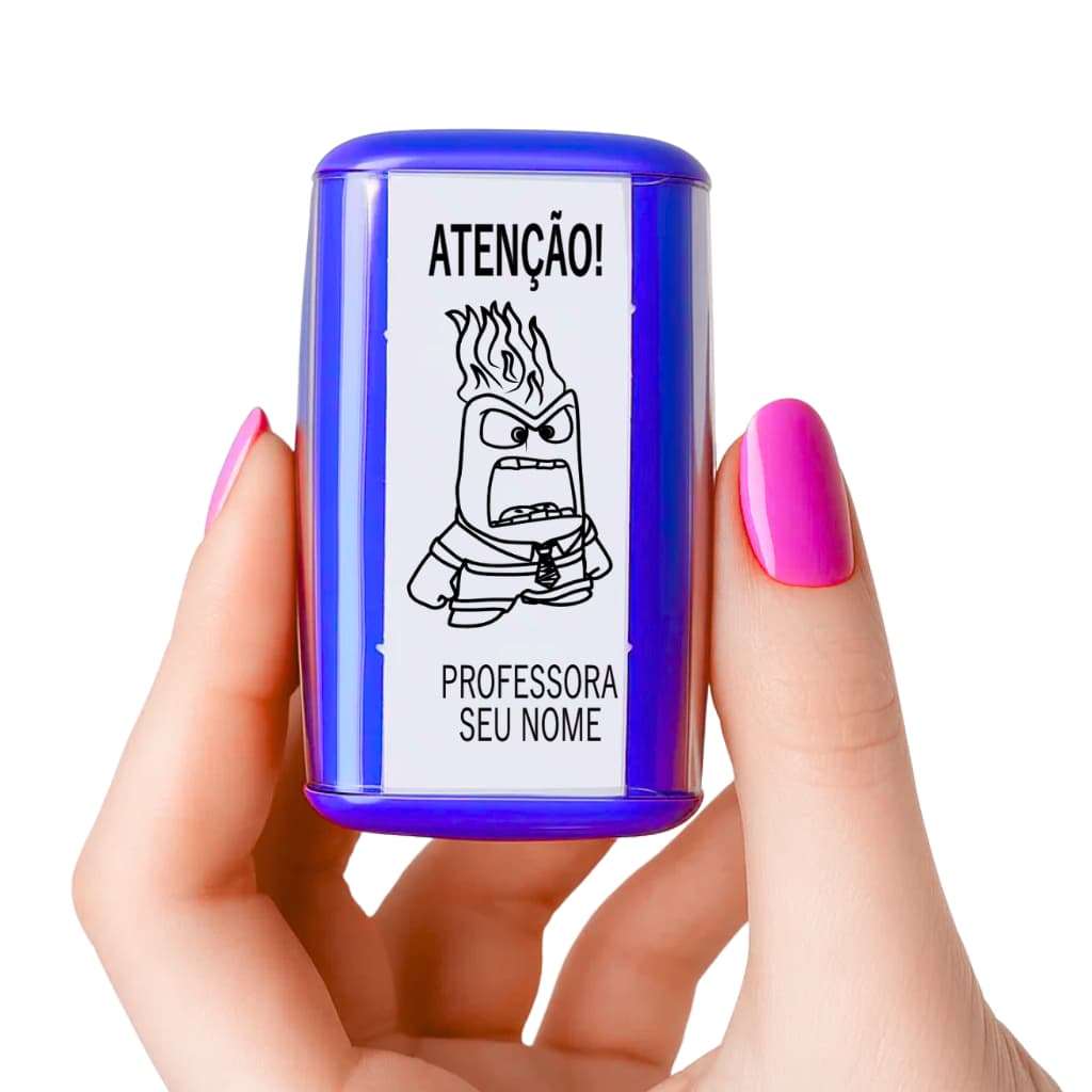 Carimbo para professores Atenção | Carimbo Educativo | Carimbo com nome professora