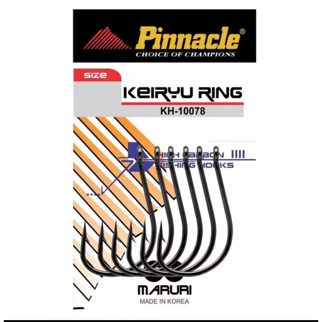 ANZOL KEIRYU RING BLACK PINNACLE CARTELA  Ideal para Tilápia!!