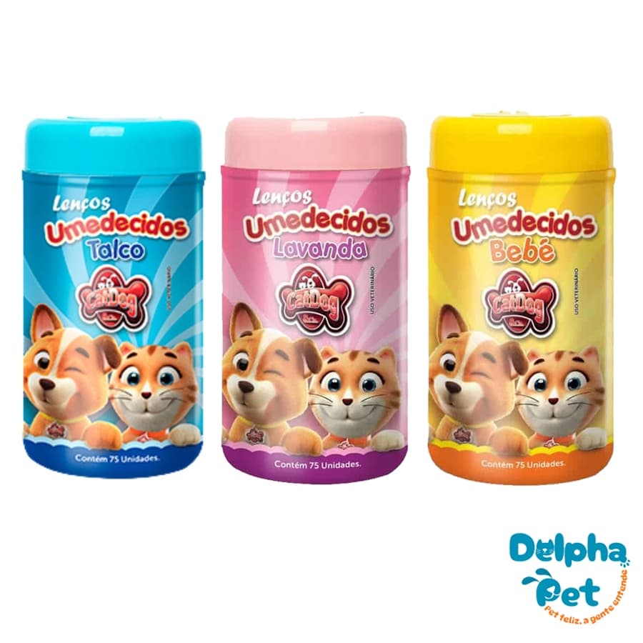 Lenços Umedecidos Para Cães e Gatos 75un CatDog & Cia