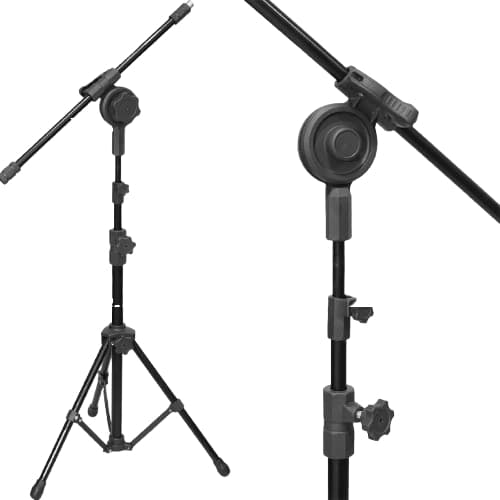 Suporte Pedestal Para Microfone Estante Partitura Girafa Retrátil 2 Estágios Reforçado