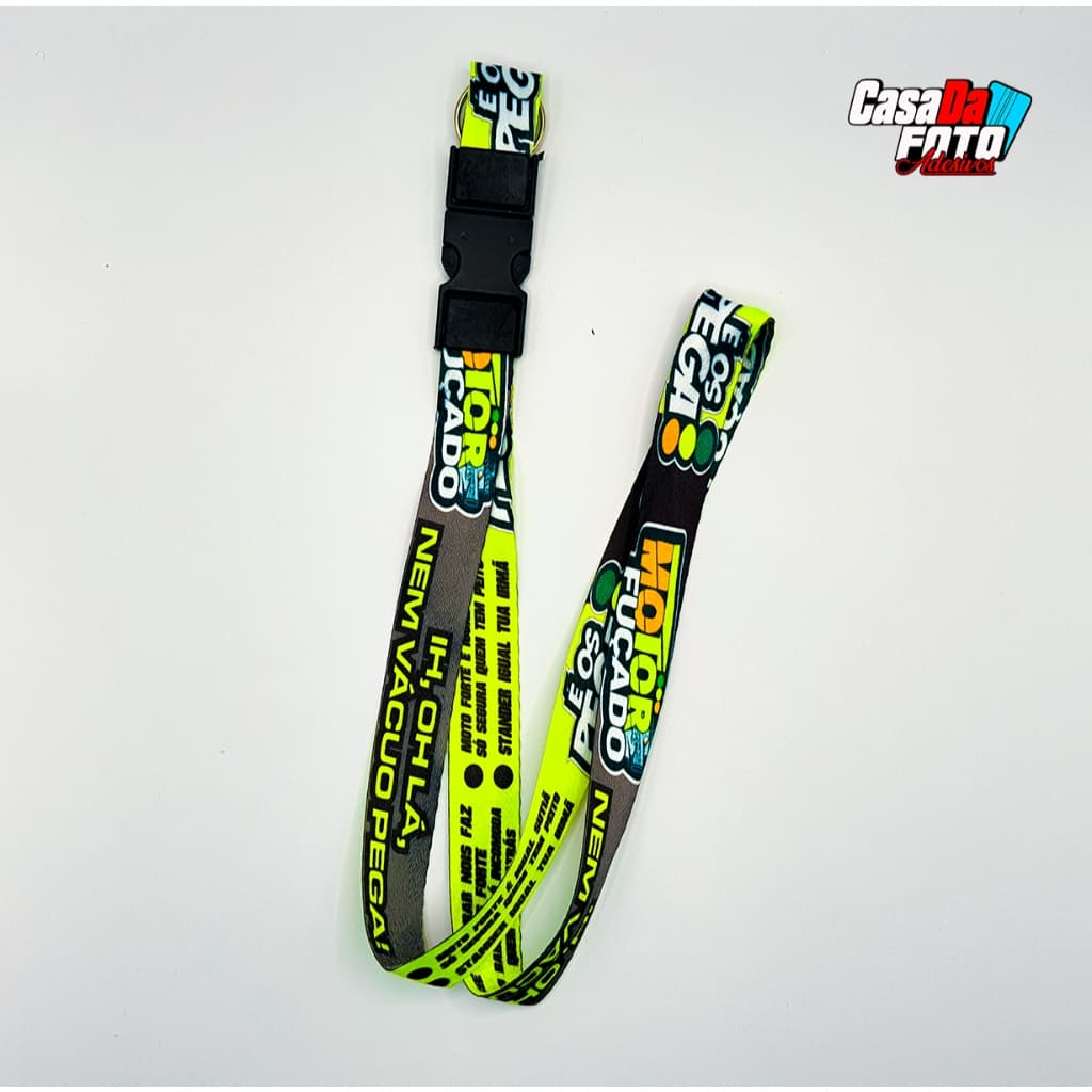Chaveiro É os Pega, Motor Fuçado com engate Rápido Moto Cordão Tirante Pescoço Crachá
