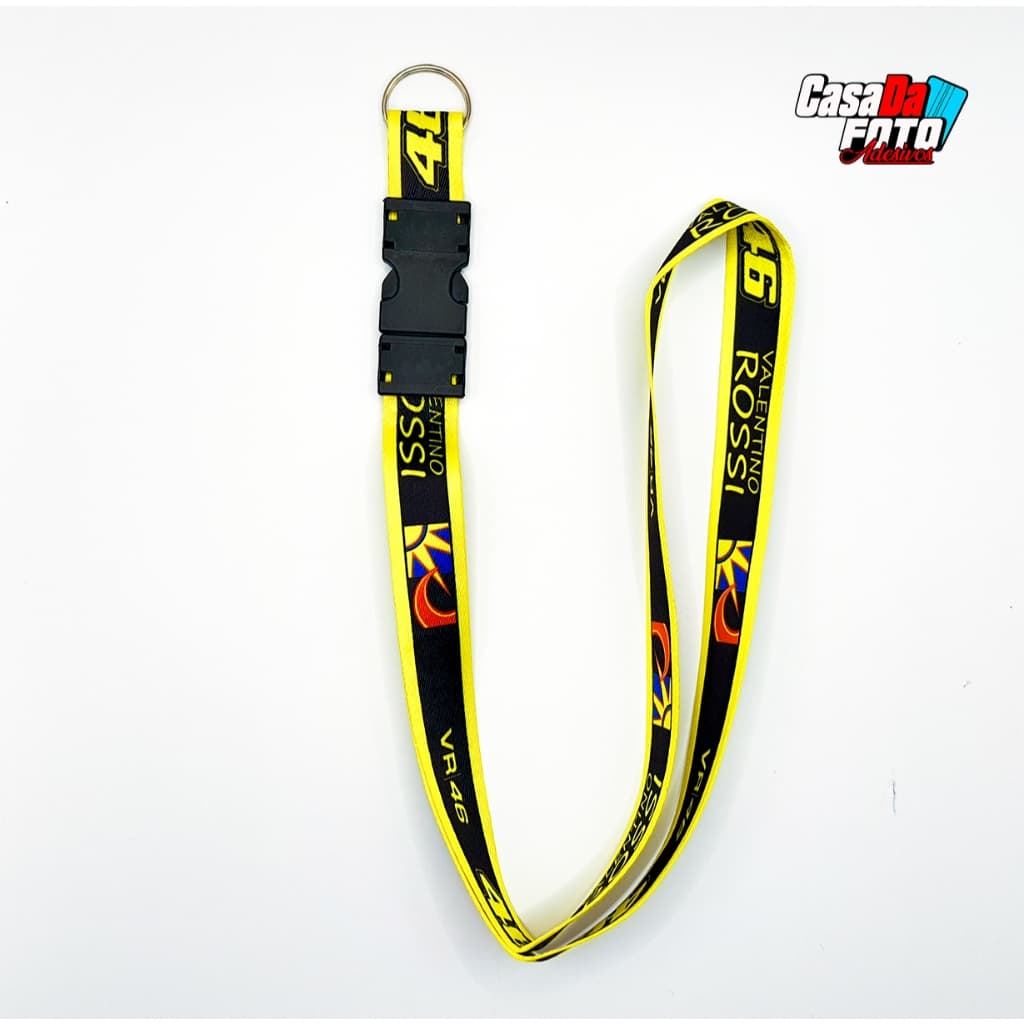 Chaveiro VR 46 com engate Rápido Moto Cordão Tirante Pescoço Crachá