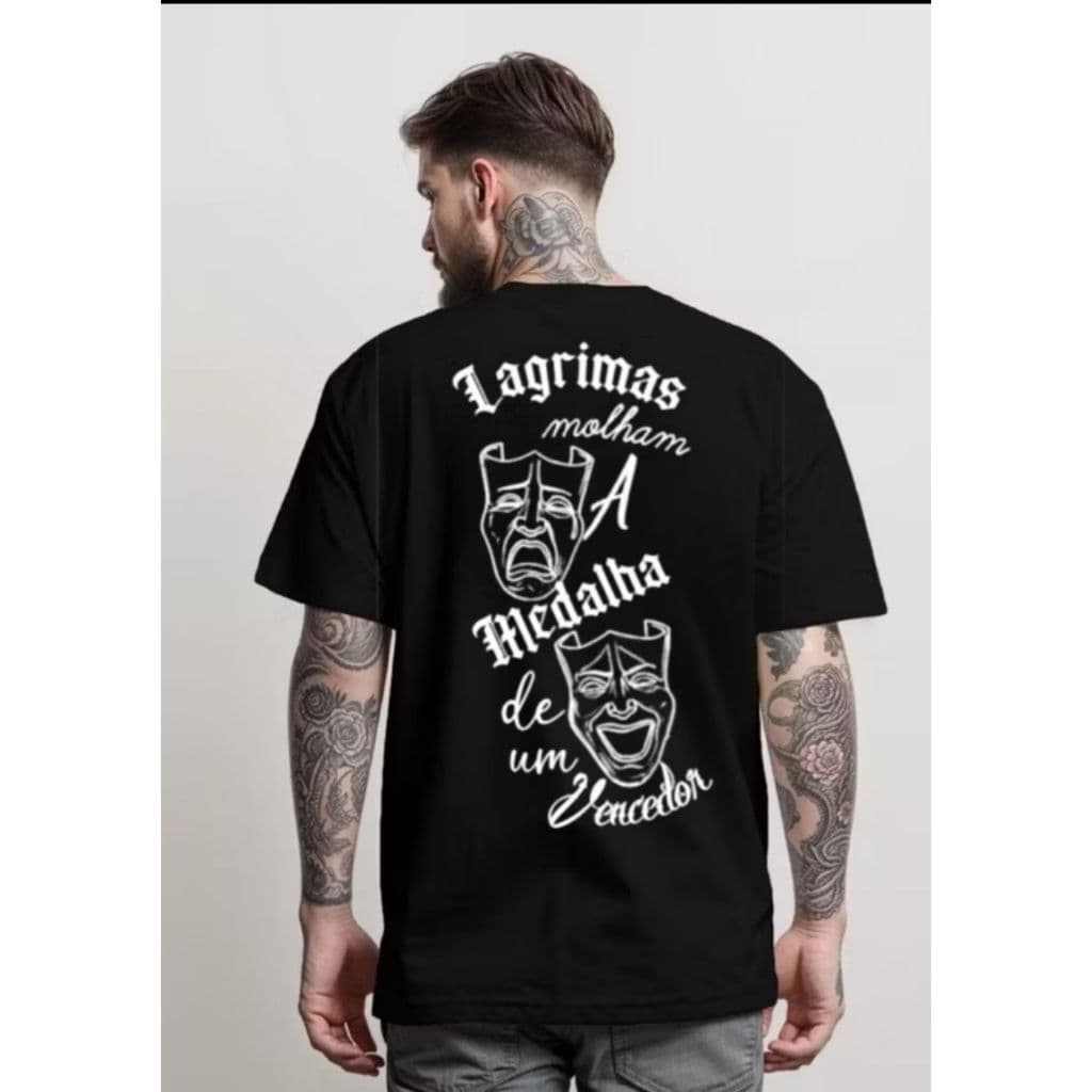 Camiseta Masculina Chora Agora Ri Depois Streetwear 100% Algodão Unissex