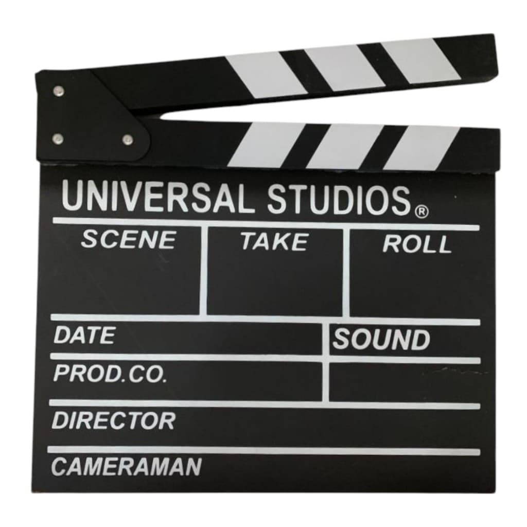 Claquete Cinema Filmagem Diretor Madeira MDF Decoração 30x27