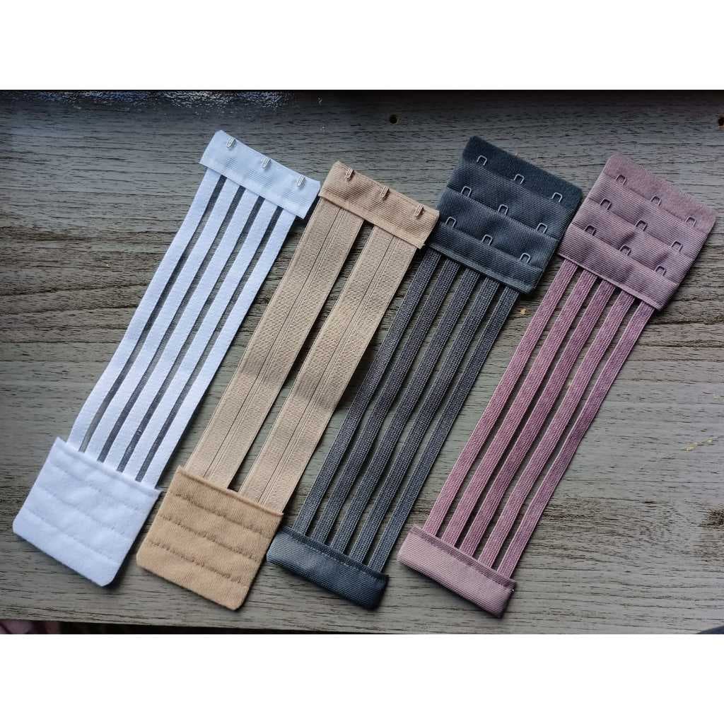 Kit com 6 Extensores de Soutien Grande - Elástico Tule - Extensor de Sutiã Largo - Modelo Tule - Tamanho GG 5,5 CM x 23