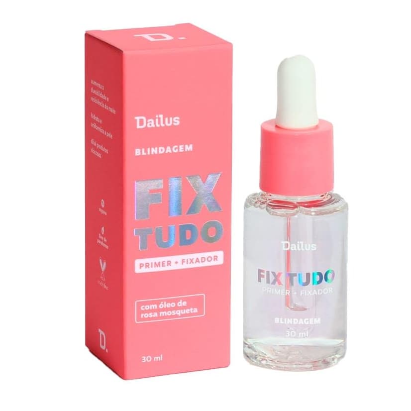 Blindagem Fix Dailus - Primer Fixador Diluidor Óleo Rosa Mosqueta Vegana 30ml