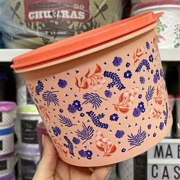 Tupperware Tupper Caixa Jardim das Mães 1,1 Litro Pote Biscoito Lanche Grãos