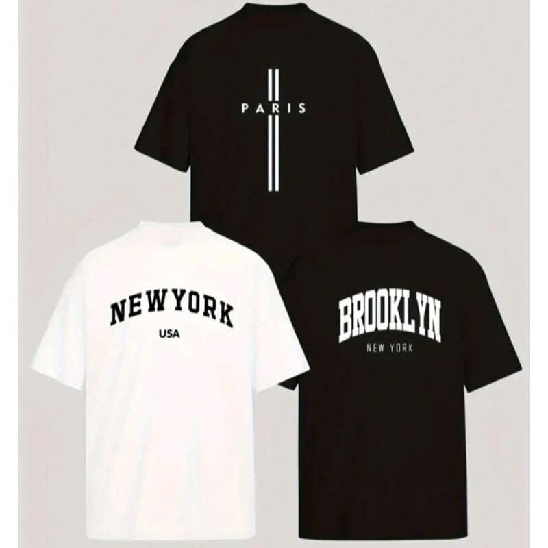 Kit 3 Camisa masculina 100%algodão oversized
