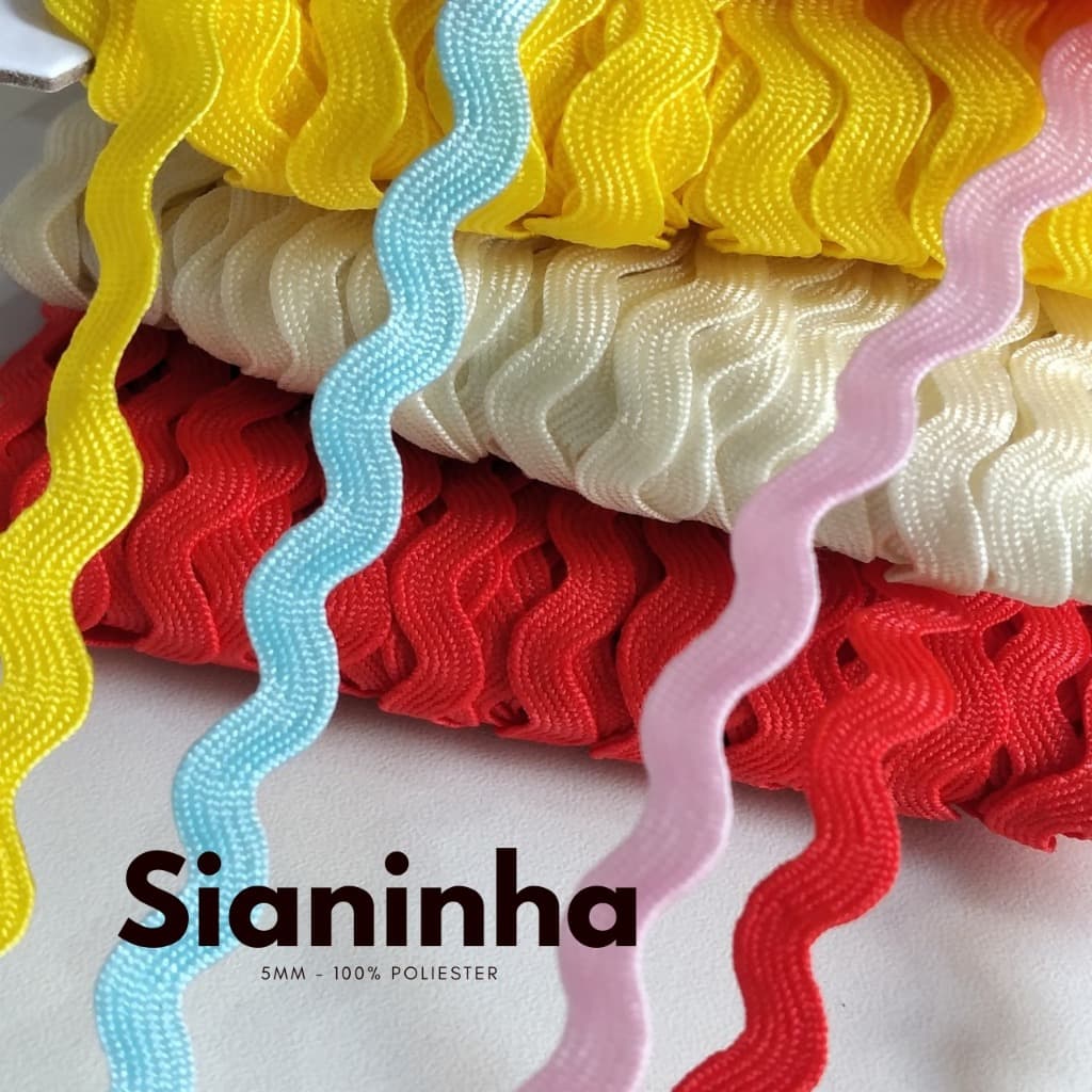 Sianinha Poliester 5mm (Escolha a partir de 3 Metros) para Laços, Tiaras e Chapéus