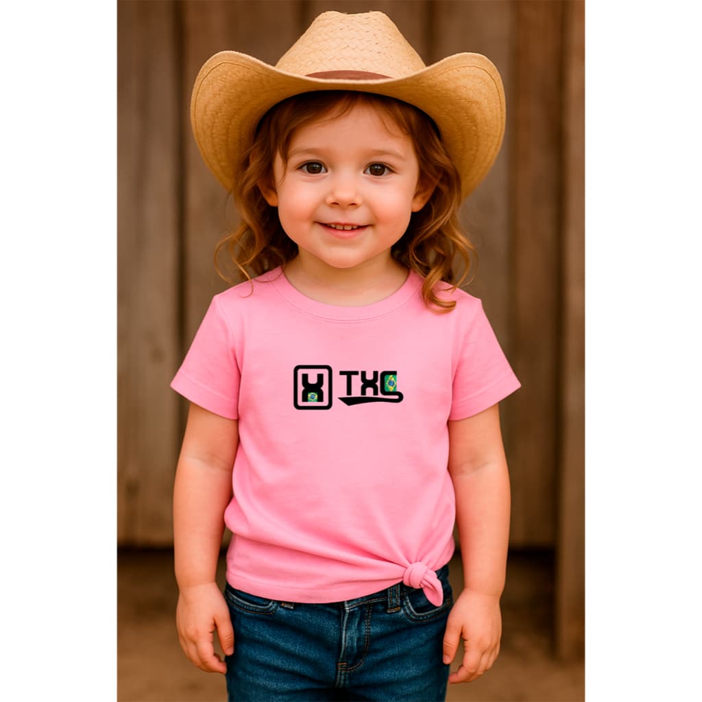 Camiseta Feminina Infantil T Shirt Menina Moda Country Boiadeira Festa de Peão