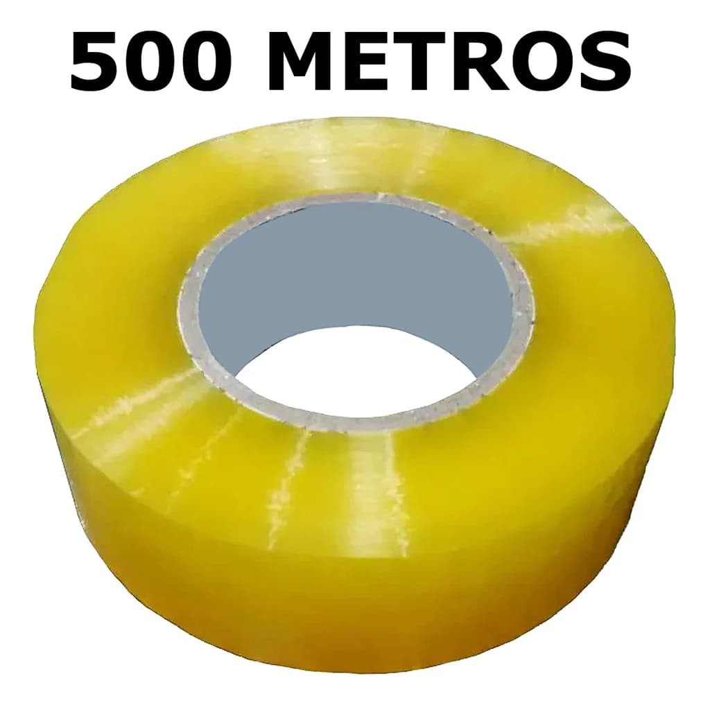 02 Unidades Fita Adesiva Transparente Reforçada 500m x 4,5cm - Empacotamento Seguro e Econômico!